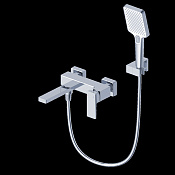 Wonzon & Woghand Cube 2.0 Смеситель для ванны накладной с душем, цвет: хром глянцевый WW-88037068-CR