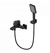 Wonzon & Woghand Flex Смеситель для ванны накладной с душем, цвет: черный матовый WW-88037072-MB