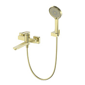 Wonzon & Woghand Frame Смеситель для ванны накладной с душем, цвет: брашир. золото WW-88639010-BG