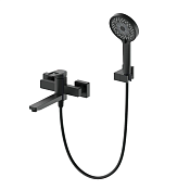 Wonzon & Woghand Frame Смеситель для ванны накладной с душем, цвет: черный матовый WW-88639010-MB