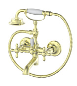 Wonzon & Woghand Retro Смеситель для ванны накладной с душем, цвет: золото глянцевое WW-88639020-PG