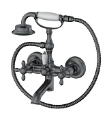 Wonzon & Woghand Retro Смеситель для ванны накладной с душем, цвет: темный графит WW-88639020-BGM