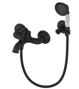 Wonzon & Woghand Steam Смеситель для ванны накладной с душем, цвет: черный матовый WW-88639008-MB