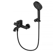 Wonzon & Woghand Tor Смеситель для ванны накладной с душем, цвет: черный матовый WW-88037073-MB