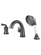 Wonzon & Woghand Steam Смеситель на борт ванны, с ручным душем, излив 18,1 см, цвет: темный графит WW-88659008-BGM