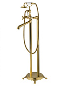 Wonzon & Woghand Retro Смеситель напольный для ванны излив 29,4 см, цвет: брашир. золото WW-88649020-BG