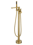 Wonzon & Woghand Stick Смеситель напольный для ванны излив 22 см, цвет: брашированное золото WW-88649901-BG