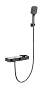 Wonzon & Woghand Shelf Смеситель для ванны термостатический с душем, без излива, цвет: темный графит WW-B2551-BGG