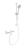 Wonzon & Woghand Смеситель для ванны термостатический с душевым гарнитуром, цвет: белый матовый WW-C2002-A-MW