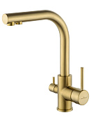 Wonzon & Woghand Смеситель для кухни с каналом для фильтрации воды, цвет: брашированное золото WW-88458005-BG