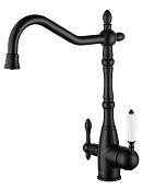 Wonzon & Woghand Смеситель для кухни с каналом для фильтрации воды, излив 23 см, цвет: черный мат. WW-88458006-MB