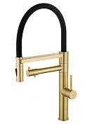 Wonzon & Woghand Смеситель для кухни с гибким изливом и каналом для фильт. воды, цвет: браш. золото WW-88458007-BG