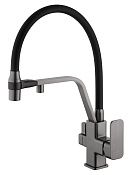 Wonzon & Woghand Смеситель для кухни с гибким изливом и каналом для фильт. воды, цвет: темный графит WW-88458013-BGM