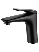 Wonzon & Woghand Смеситель для раковины, без д/к, длина излива 13 см, цвет: черный матовый WW-A41222-MB