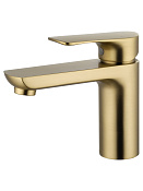 Wonzon & Woghand Смеситель для раковины, без д/к, длина излива 11,8 см, цвет: брашированное золото WW-A40732-BG