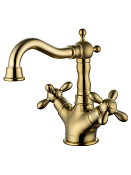 Wonzon & Woghand Retro Смеситель для раковины, излив 12,8 см, цвет: брашированное золото WW-88139020-BG