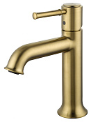 Wonzon & Woghand Tor Смеситель для раковины, излив 12,6 см, цвет: брашированное золото WW-88018073-BG