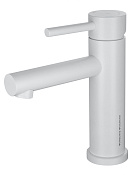 Wonzon & Woghand Смеситель для раковины, без д/к, длина излива 12 см, цвет: белый матовый WW-H9089-MW