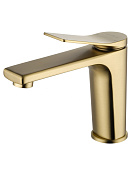 Wonzon & Woghand Смеситель для раковины, без д/к, длина излива 13,4 см, цвет: брашированное золото WW-XH-012-BG