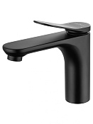 Wonzon & Woghand Смеситель для раковины, без д/к, длина излива 13,3 см, цвет: черный матовый WW-A40482-MB