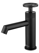 Wonzon & Woghand Смеситель для раковины, без д/к, длина излива 12,8 см, цвет: черный матовый WW-H1065-MB