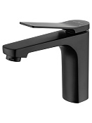 Wonzon & Woghand Смеситель для раковины, без д/к, длина излива 13,4 см, цвет: черный матовый WW-XH-013-MB