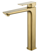 Wonzon & Woghand Edge Смеситель для раковины, излив 18 см, цвет: брашир. золото WW-88239003-BG