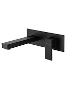 Wonzon & Woghand Cube Смеситель для раковины встраиваемый, излив 18,4 см, цвет: черный матовый WW-88869016-MB