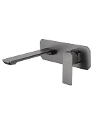 Wonzon & Woghand Diamond Смеситель для раковины встраиваемый, излив 18,4 см, цвет: темный графит WW-88869011-BGM