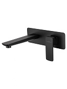 Wonzon & Woghand Edge Смеситель для раковины встраиваемый, излив 18,4 см, цвет: черный матовый WW-88869003-MB