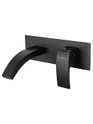 Wonzon & Woghand Fit Смеситель для раковины встраиваемый, излив 19 см, цвет: черный матовый WW-88869009-MB