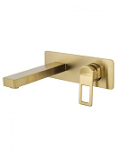 Wonzon & Woghand Frame Смеситель для раковины встр, излив 18,4 см, цвет: брашированное золото WW-88869010-BG