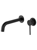 Wonzon & Woghand Stick Смеситель для раковины встраиваемый, излив 19,5 см, цвет: черный матовый WW-88869017-MB