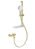 Wonzon & Woghand Alfa Смеситель для ванны с душевым гарнитуром, цвет: брашированное золото WW-AE3201-BG