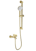 Wonzon & Woghand Alfa Смеситель для ванны с душевым гарнитуром, цвет: брашированное золото WW-AE3205-BG