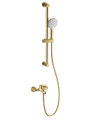 Wonzon & Woghand Смеситель для ванны с душевым гарнитуром, цвет: брашированное золото WW-4560-BG