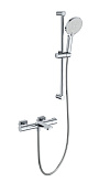 Wonzon & Woghand Смеситель для ванны термостатический с душевым гарнитуром, цвет: хром глянцевый WW-C2021-A-CR