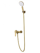 Wonzon & Woghand Alfa Смеситель для душа накладной с ручным душем, цвет: брашированное золото WW-AE3102-BG