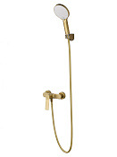 Wonzon & Woghand Смеситель для ванны накладной с душем, без излива, цвет: брашированное золото WW-B2585-BG