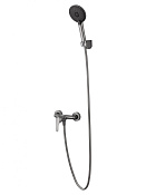 Wonzon & Woghand Смеситель для ванны накладной с душем, без излива, цвет: темный графит WW-4540-BGG