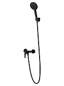 Wonzon & Woghand Смеситель для ванны накладной с душем, без излива, цвет: черный матовый WW-4540-MB