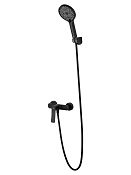 Wonzon & Woghand Смеситель для ванны накладной с душем, без излива, цвет: черный матовый WW-B2585-MB