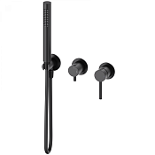 Wonzon & Woghand Stick Смеситель для душа встраиваемый, 2 потребителя, цвет: черный матовый WW-838017-MB
