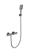 Wonzon & Woghand Смеситель для ванны термостатический с душем, без излива, цвет: темный графит WW-B2025-A-BGG
