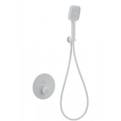 Wonzon & Woghand Смеситель для ванны термостатический с душевым гарнитуром, цвет: белый матовый WW-D1017-A-MW