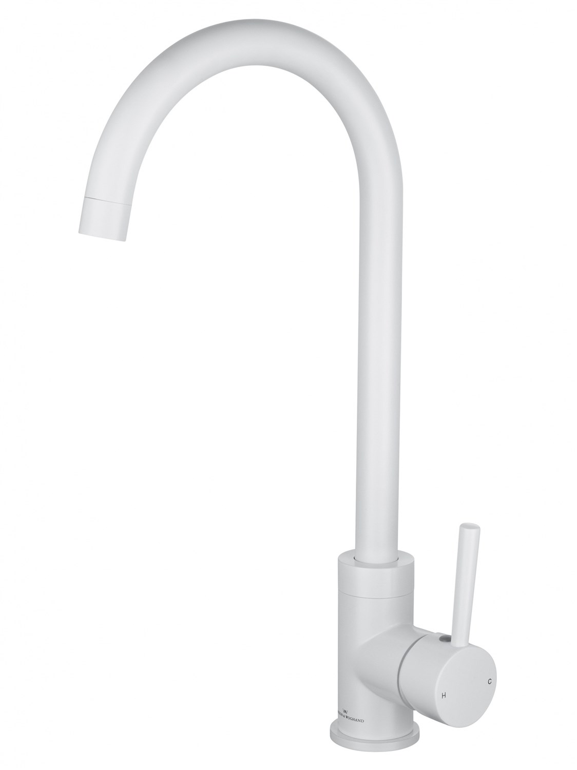 Wonzon & Woghand Смеситель для кухни, изливом 18 см, цвет: белый матовый WW-A21102-MW