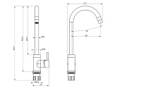 Wonzon & Woghand Смеситель для кухни, изливом 18 см, цвет: белый матовый WW-A21102-MW