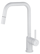 Wonzon & Woghand Смеситель для кухни с выдвижным изливом 19,89 см, цвет: белый матовый WW-6018-MW