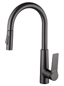 Wonzon & Woghand Смеситель для кухни с выдвижным изливом 21,16 см, цвет: темный графит WW-A20782-BGG