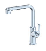 Wonzon & Woghand Смеситель для кухни с выдвижным изливом 20,6 см, цвет: хром глянцевый WW-88439008A-CR